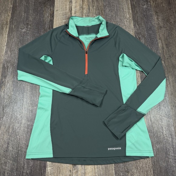Patagonia Womens Gray All Weather 1/2 Zip Pullover Base Layer Small Running Top - Picture 3 of 16